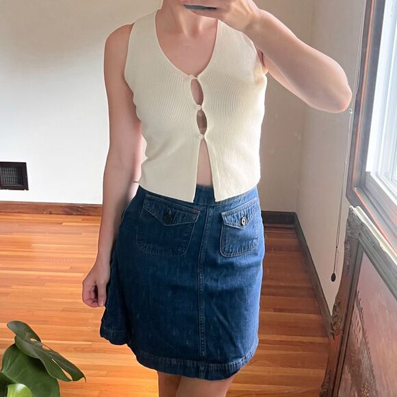NWOT Sincerely Jules Knit Button Down Vest Size XS - Picture 1 of 8
